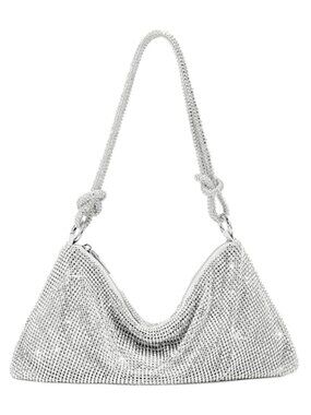 Rhinestone Hobo Bag for Women Sparkly Diamond Purse Evening Handbag